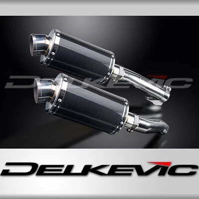 Kawasaki Z1000 2010-2016 Delkevic Slip On 9" Oval Carbon Exhaust Muffler Kit - Image 1 of 4
