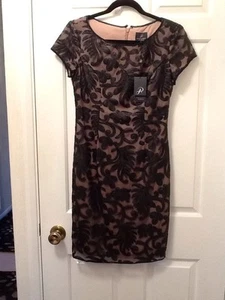 Shimmery taupe dress Sequins rrp £160  Adrianna Papell NWT  - Picture 1 of 5
