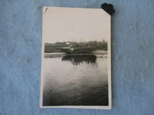 WWII US Army Photo Amphibious DUKW Infantry Troops Across River Crossing Germany - Picture 1 of 3