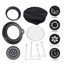 1 Set Collapsible Barbecue Grill Outdoor Barbecue Tool (Furnace Body+Grill Net)