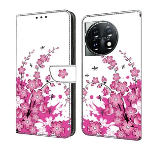 Printed Dollar Flower Wallet Phone Case for OnePlus 10 11 Pro Nord CE 3 ACE 10T - Picture 1 of 28