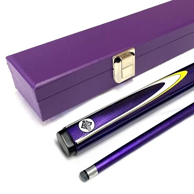 FLURO PURPLE 57 Inch Graphite Pool Snooker Billiard Cue AND Case Christmas Gift - image 1 of 4