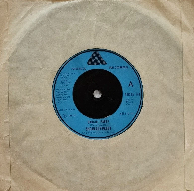 Showaddywaddy-Dancin' Party/One Of These Days Vinyl 7" Single.1977 ARISTA 149. - Image 1 of 4