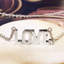 LOVE Necklace Block Letter pendant white one Crystal stainless steel By Controse
