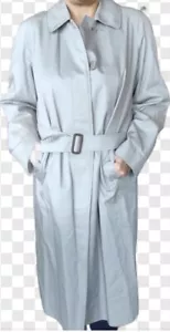 Vintage 80s Burberry Women’s Trench Coat Gray Size 18UK - Picture 1 of 6