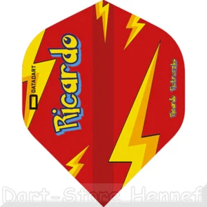 6 Dart Flights Datadart " Ricardo Pietreczko " Pikachu, Rosso - Picture 1 of 1