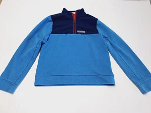 Vineyard Vines Performance Pullover L 16 Blue Quarter Zip Sweater Boys i - Picture 1 of 4