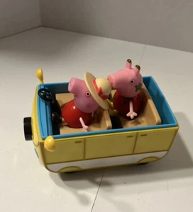 Peppa Pig Campervan Yellow Replacement Car Only No Camper Top With 2 Figures - Picture 1 of 6