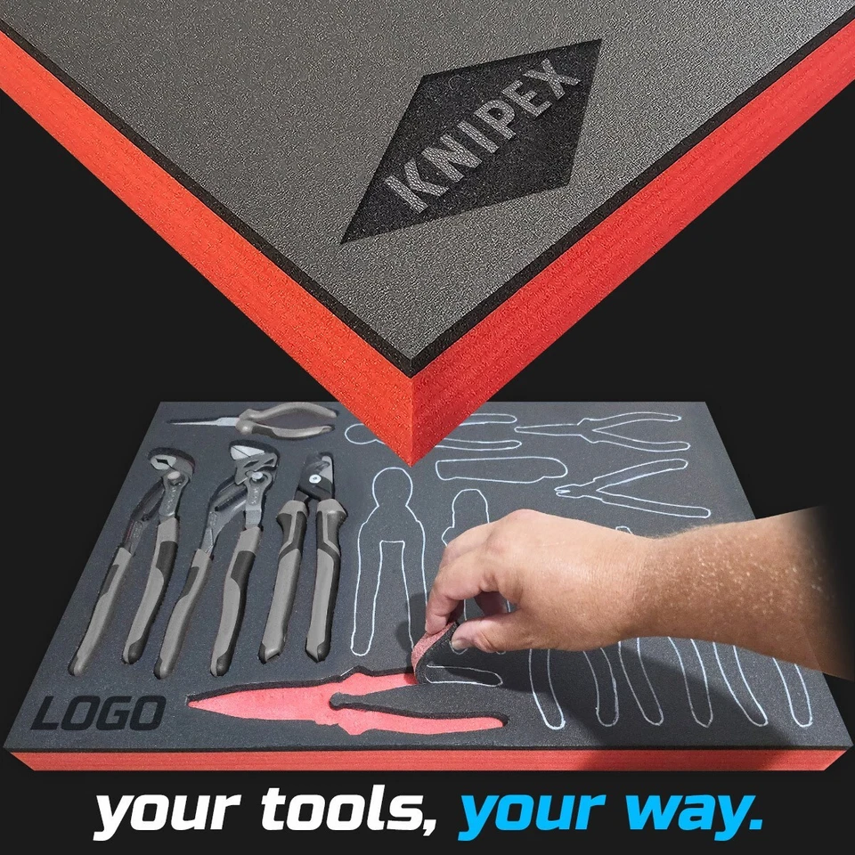 KNIPEX shadow foam tool tray insert storage organizer toolbox tool kit set - Image 1 of 4