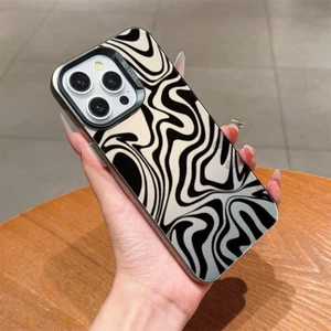 For iPhone 16 Pro Max 15 14 13 12 11 8 XR Personalized Wave Texture Phone Cover - Picture 1 of 7