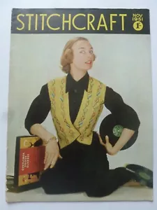 STITCHCRAFT NOVEMBER 1951 - Vintage Needlework Magazine - Picture 1 of 12