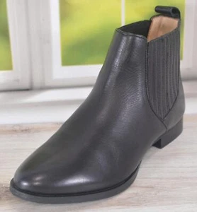 NEW Jack Rogers PIPPA Leather Chelsea Ankle Boots Size 6.5 BLACK - Picture 1 of 9
