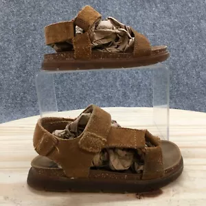 Zara Sandals Toddler 25 Strappy Brown Leather Hook & Loop Comfort Open Toe - Picture 1 of 17