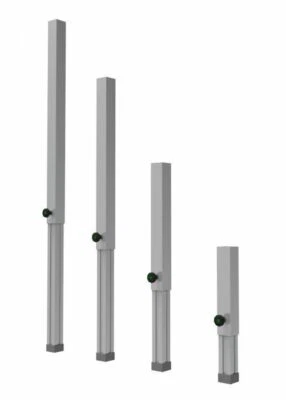 60-100cm  Podestfüsse 6x6cm Alu für Bühnenpodeste (4 Stck) Teleskopfüsse - Bild 1 von 2