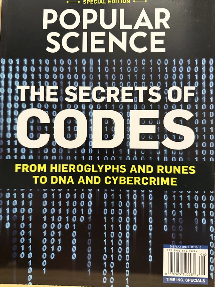 The Secrets of Codes Popular Science Magazine Hieroglyphs Runes 2016 - Image 1 of 1