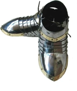 Mittelalter Deutsche Gothic Sabatons - Silber Stahl Krieger Rüstung Schuhe für Ritter - Bild 1 von 5
