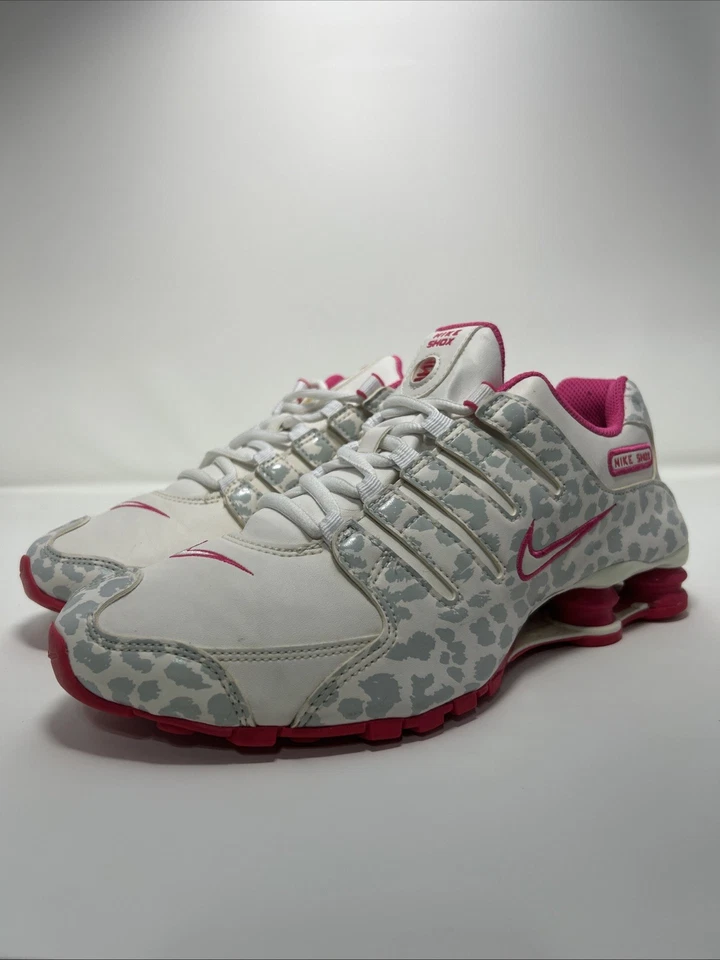 Nike Shox NZ LE Sneakers Women’s Size 9 Cheetah Print Hot Pink/Gray 636088-110 - Image 1 of 4