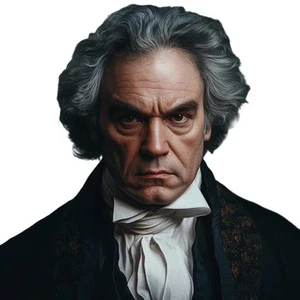 Sad Beethoven Portrait Vinyl Car Decal Sticker – Waterproof & UV-Resistant - Picture 1 of 1