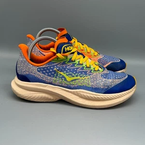 Hoka One One Mach 6 Jugend 6,5 Damen 8 blau gelb sportlich Laufen Sneaker Schuh - Bild 1 von 10