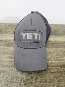 YETI Snapback Hat Cap Men's Gray Mesh Back Outdoors Camping Hiking Polyester - Picture 1 of 5