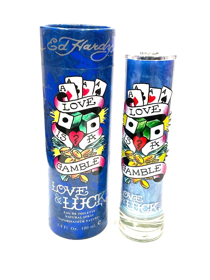 ED HARDY - LOVE IS A GAMBLE 3.4oz EDT Spray for Men Discontinued Free shipping - Image 1 of 1