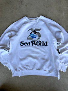 Vintage Made in USA Sea World Orca Crewneck Pullover Sweatshirt Herren XL - Bild 1 von 8