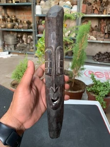 Antique Handcrafted Old Wooden Man Face African Mask Wall Hanging African Art - Photo 1 sur 12