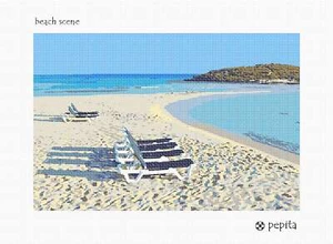 Beach Scene Needlepoint Kit or Canvas - Picture 1 of 2