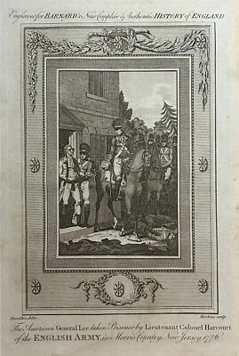 1776 The Capture of General Charles Lee American Revolutionary War Antique Print - Image 1 of 2