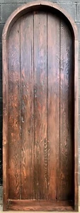 Rustic reclaimed lumber arched door solid wood storybook castle winery plank - Picture 1 of 15
