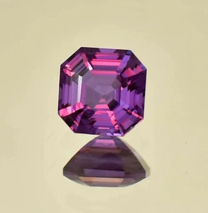 12.63 Ct Natural Asscher Cut GIE Certified Color Changing Alexandrite Loose Gems - Picture 1 of 5
