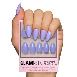 Glamnetic Prensado en Uñas Periwinkle Corto Almendra Lavanda Uñas Reutilizables Kit de 30 - Imagen 1 de 6