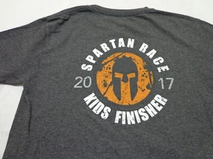 2017 Reebok Spartan Race Kids Finisher Youth Medium Gray T Shirt - Picture 1 of 7