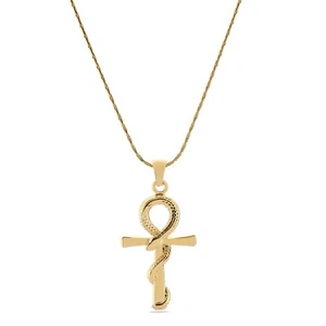 Ankh Halskette, zierlicher Ankh Anhänger, Kreuz, Valentinstag-Weihnachten-Geburtstagsgeschenke, - Bild 1 von 2