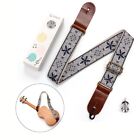 Embroidery Pattern Ukulele Strap with Strap Lock Parts and Adjustable Length