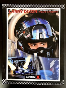 Tarjeta NHRA Drag Racing Star Larry Dixon Top Fuel 3X Champion Hero bonspeed 8.5X11 - Imagen 1 de 2