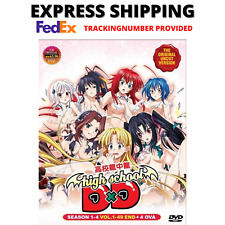 DVD Uncut High School DXD Season 1-4 (Epi1-49 End) + 4 OVA English Dubbed FedEx