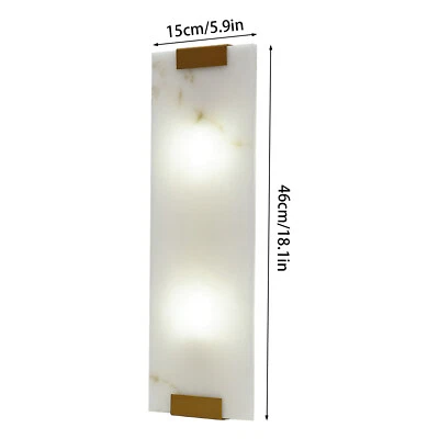 Lámpara de Pared Rectangular G9 Luz Tallada a Mano Aplique de Alabastro Dormitorio Cocina EE. UU. Foto 1 de 4