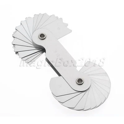 Folding 32 Blades R15-25mm Radius Gauge Gage Metalworking Measure Measuring Tool