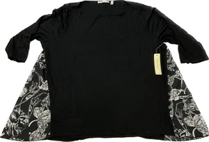 Cyrus Blouse Top Womens Size 3XL Black 3/4 Sleeve - Picture 1 of 13