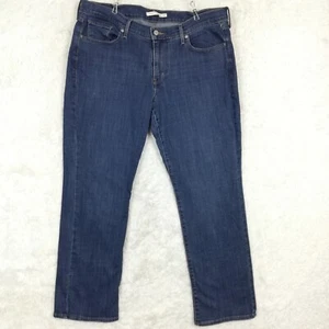 Levi's Womens Jeans Classic Straight Leg Blue Denim Indigo Medium Wash Plus 18W - Picture 1 of 13