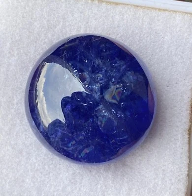 Cabujón Jumbo Tanzanita 102.34CT / Tanzanita Natural 26X26X15mm Color Azul Profundo Foto 1 de 4