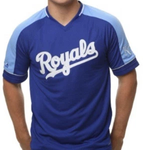 MLB Kansas City Royals Lead Hitter Men's V-Neck T-Shirt Adult Small - NEW! - Picture 1 of 8