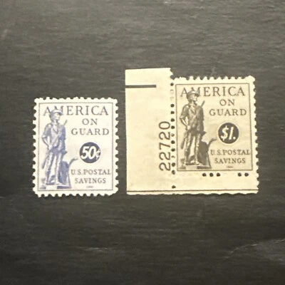 US Postal Savings Stamp # PS13-14…Mint Light Hinge - Image 1 of 2