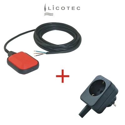 AVAG Schwimmerschalter-Wechsler mit Kombistecker Zwischenstecker (230V / 3m)