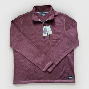NWT Eddie Bauer Men's Quest Knit 1/4-Zip Pullover Deep Mahogany Size XL MSRP 60$ - Picture 1 of 7