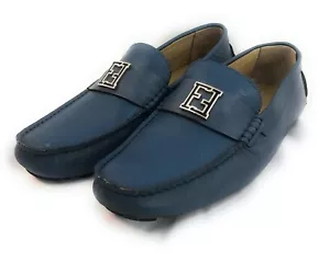 Mocasines de piel para hombre Fendi Mocasines Elite Cobalt Blue UK 8/US (9) - Imagen 1 de 7