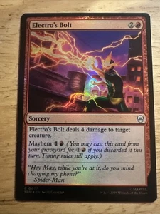 Electro's Bolt Common Foil Magic The Gathering TCG Marvel's Spider-Man 77 - Picture 1 of 2
