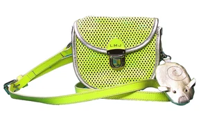Bolso de cuero Little Marc Jacobs y monedero de ratón amarillo plateado - Imagen 1 de 9