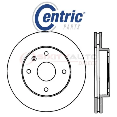 Centric C-TEK Disc Brake Rotor for 2004-2010 Chevrolet Optra 2.0L L4 - Kit jo - Imagem 1 de 4